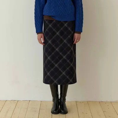 Chân váy xếp ly dài Cá tính Mặc hàng ngày 0099