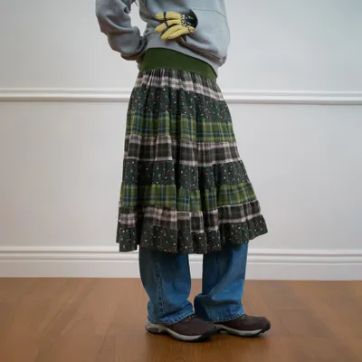 Chân váy chữ A Nhẹ nhàng Dạo phố 0001