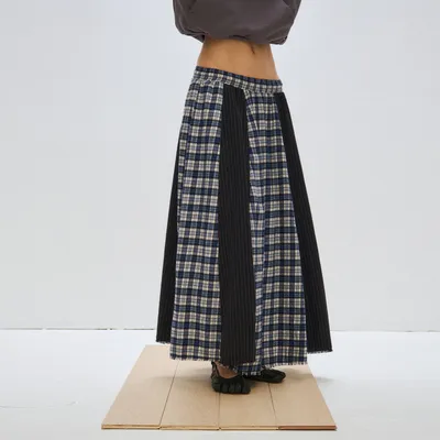 Chân váy xếp ly dài Basic Chất liệu mềm 0084