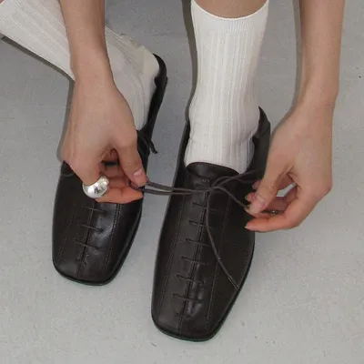 Giày bệt mũi tròn Cá tính Mặc hàng ngày 0097